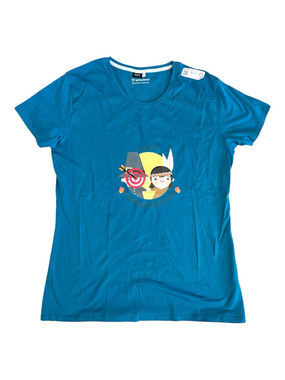 Spreadshirt | Graphic Short Sleeve Tee with Thanksgiving Motif